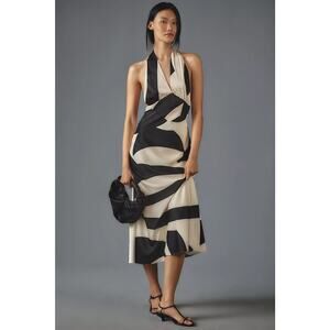 Anthropologie Black and Cream Mini Dress